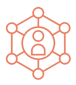 Autonomy logo: a hexagonal network with a person at its centre