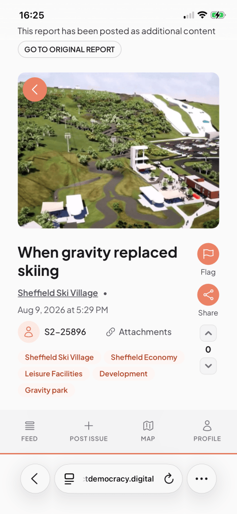 An Autonomy app post showing community information and voting controls
